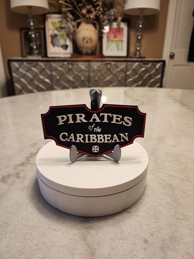 Pirates of the Caribbean Ornament | Adventureland Ride Sign Mini Plaque ...