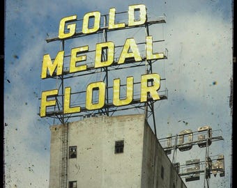 Gold Medal Flour Sign UNFRAMED 5x5 Fine Art Photo
