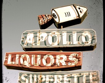 Apollo Neon Sign UNFRAMED 5x5 Fine Art Photo