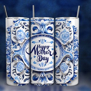 Seamless Happy Mother&#39;s Day Tumbler Wrap, Mom 20 oz Skinny Tumbler Sublimation Design, PNG Sublimation Design, Glitter Mama Tumbler Wrap