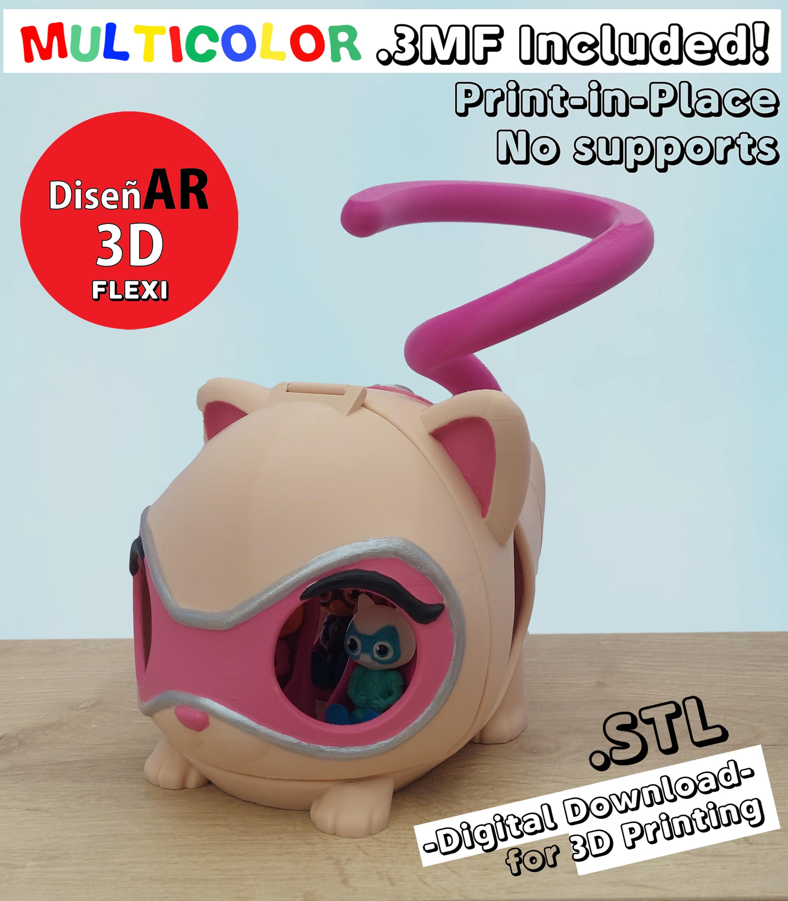 Superkitties + Kitty-copter STL File for 3d Printing .3mf Included 