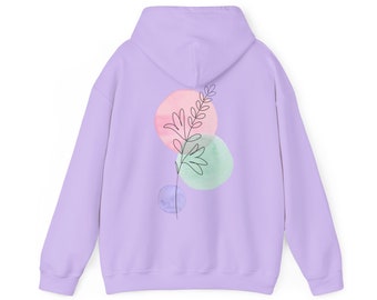 Unisex Heavy Blend™ Hoodie - Soft Pastel Floral Modern