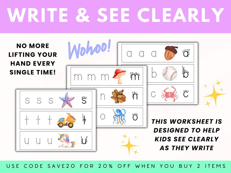 Hand Writing Practice Sheets for Kids, Kids Learn to Write Alphabet