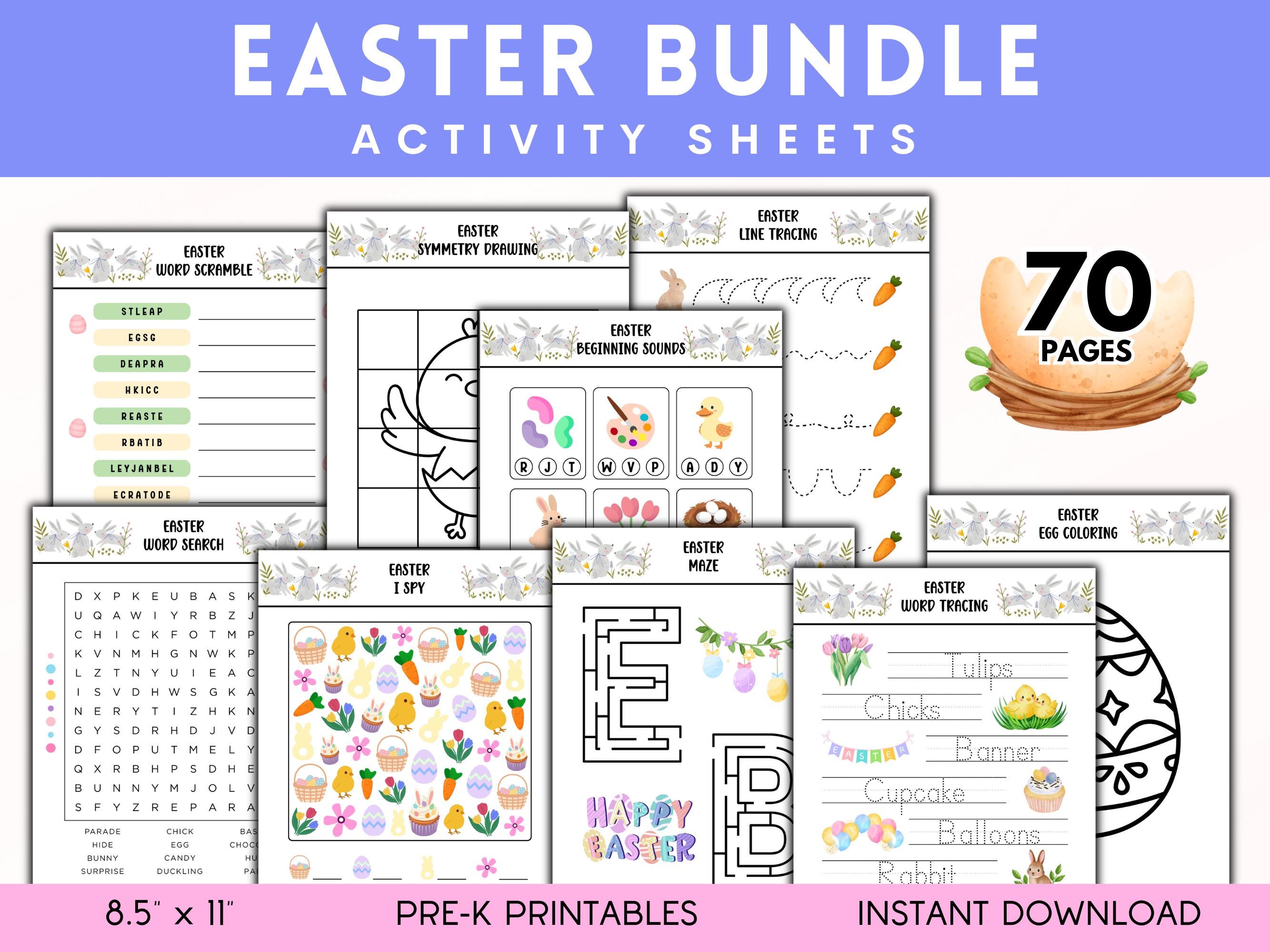 Easter Activity Sheets, Word Search, Easter Egg Coloring Pages ...