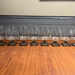 8 MCM Federal Glass Nordic Midnight Smoke Square Foot Glasses