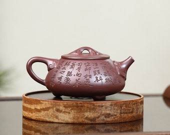 Teiera Yixing Zisha - Ruyi Shi Piao 260ml / Teiera in argilla viola / Teiera cinese Gongfu