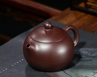 Teiera Yixing Zisha - Xishi Pot 220ml / Teiera in argilla viola / Teiera cinese Gongfu