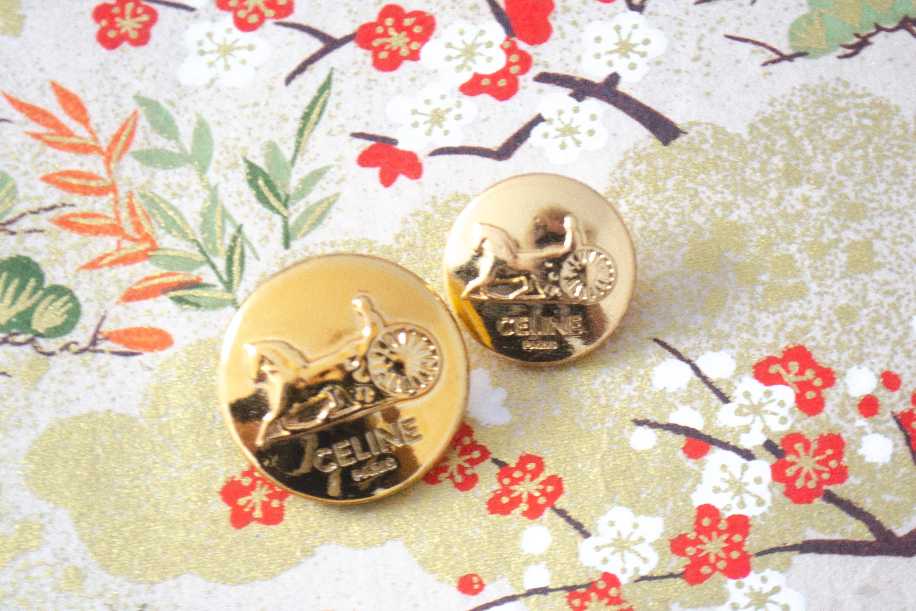 Gold Celine Buttons - Etsy