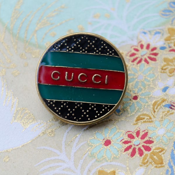 Vintage Gucci Stamped Metal Buttons. 2 sizes