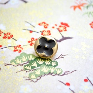 Vintage LV Gold and Black Metal Buttons