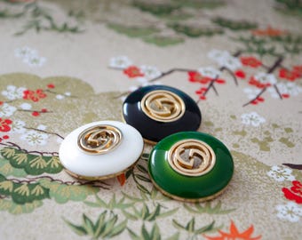 Botones metálicos vintage de Gucci. 3 colores.
