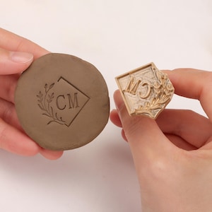 Custom Pottery Stamp | Personalized Ceramics Stamp | Custom Clay Stamp | Gift for Mom | Brass Clay Stamp | Gift for Children