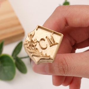 Monogram Pottery Stamp, Pottery Signature Stamp, Ceramic Stamp with Signature, Polymer Clay Stamp, Custom Brass Stamp, Gift for Her