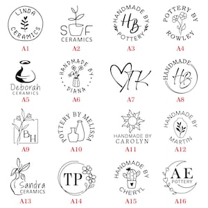 Custom Pottery Stamp with Your Name, Polymer Clay Stamps, Personalized Ceramics Stamp, Gift for Her, Clay Maker Gift