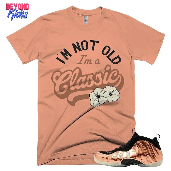 Air Foamposite One Copper Im Classic Black White Sunset Shirt