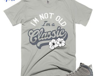 AJ 9 Cool Grey Im Classic White Black Color Shirt Match Sneaker, Bella Canvas Shirt