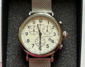 Timex Herren TW2T21000 Chronographenuhr, Stahl