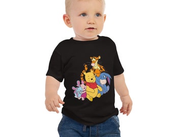 T-shirt enfant en jersey à manches courtes, t-shirt enfant rigolo avec Winnie l'ourson