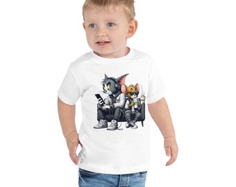 Tom and Jerry children's t-shirt, children's short-sleeved t-shirt