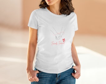 T-shirt Amitié Ensemble Amour Coeur Pour Toujours