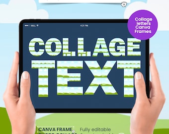 Canva Photo Collage Letters Frame, Alphabet Memories (Digital Download)