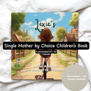 Alleenstaande moeder naar keuze IVF-kinderboek, gepersonaliseerd verhaal, wonderbaby aandenken