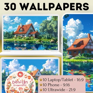 Fondo de pantalla de primavera de Studio Ghibli, imagen digital de anime japonés 4K, fondo estético para teléfono y escritorio, regalo ideal para fanáticos