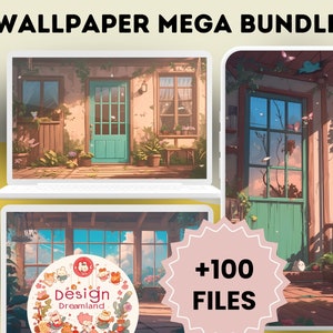 Ghibli Wallpaper MEGA-bundel, leuke en gezellige anime-achtergronden voor tablets en desktops, ideaal cadeau voor anime-liefhebbers