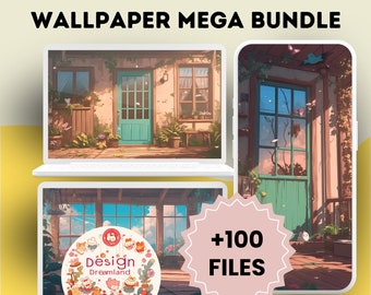Ghibli Anime Wallpaper MEGA Bundle: Cozy Tablet & Desktop Backgrounds (Digital Download)
