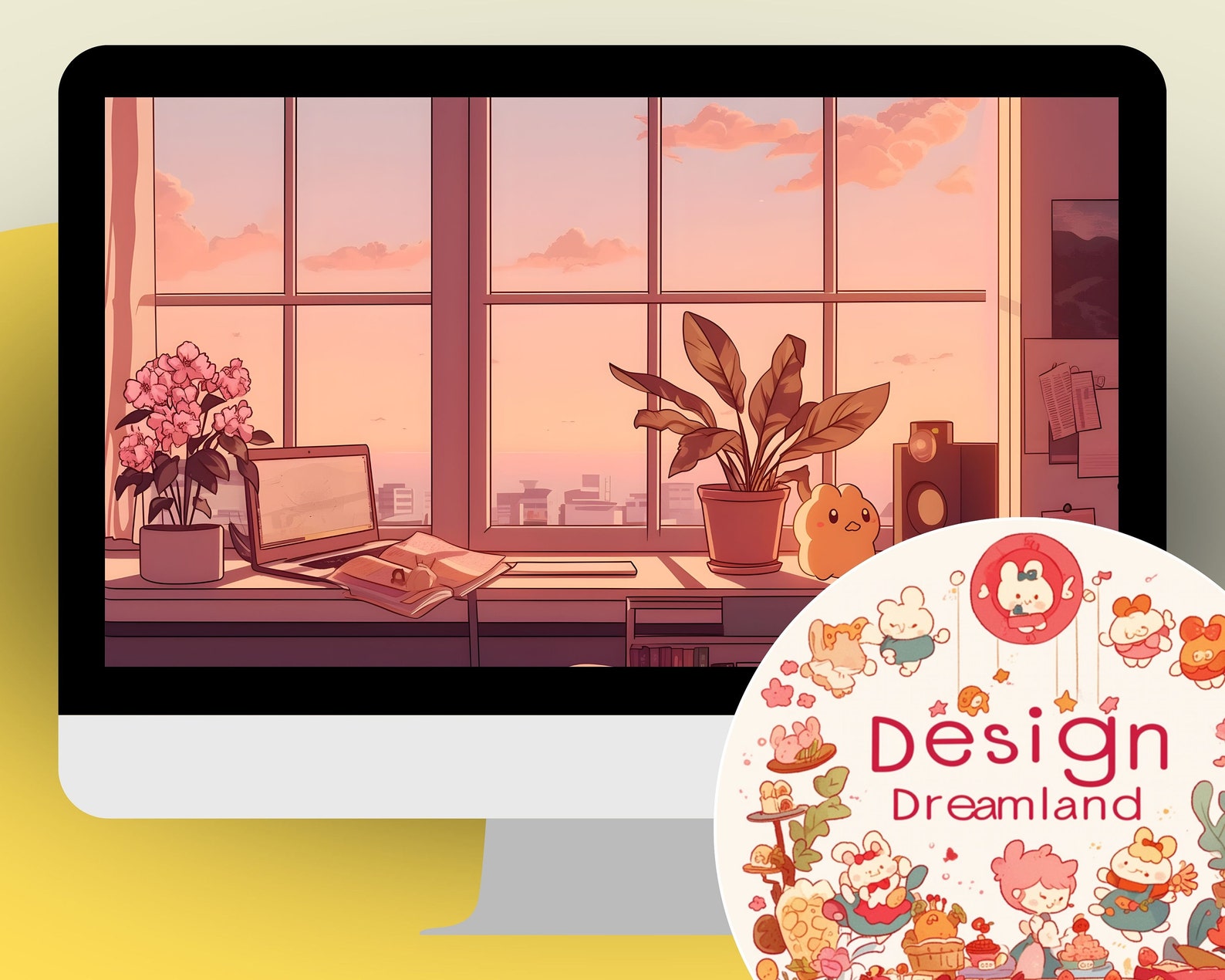 Lofi Morning Wallpaper: Pastel Anime Desktop Backgrounds (digital ...