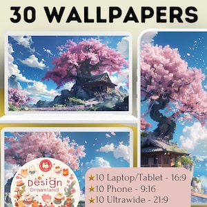 Fondo de pantalla de Studio Ghibli Spring, imagen digital estética de anime japonés 4k, fondo de teléfono y escritorio, regalo único para los fanáticos