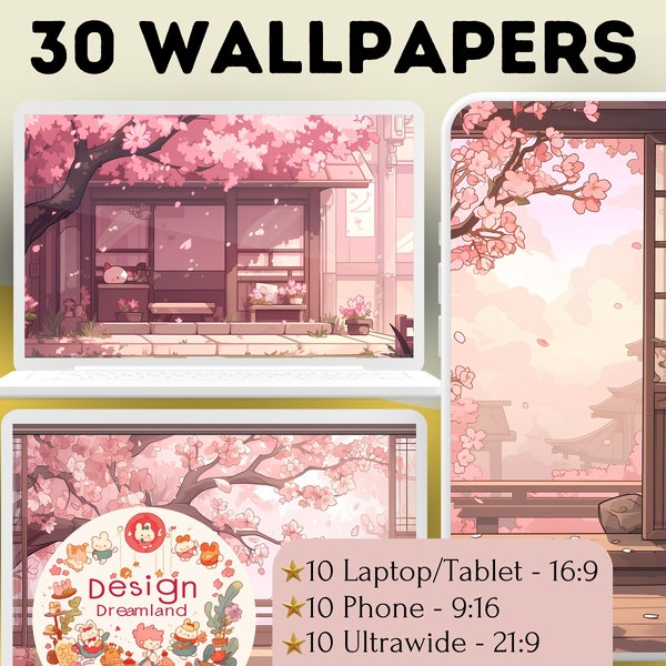 Custom Cherry Blossom Wallpaper - Soft Pink Sakura Screensaver for Desktop and Mobile, Perfect for Spring