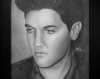 Elvis Presley dessin impression A4