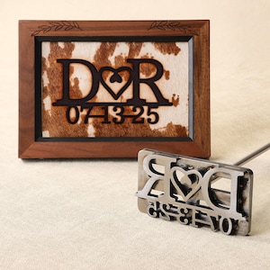 Custom Leather Branding Iron for Weddings, Monogram Leather Stamp for Unity Ceremony, Alphabet Branding Iron,Personalized Gift for Groomsmen
