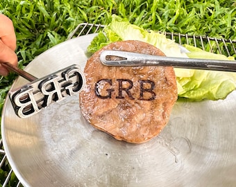 Personalized BBQ Branding Iron, Custom Grilling Brand, Branding Iron for Meats, Steak, Burger, Leather, and Wood, Christmas gifts for Dad