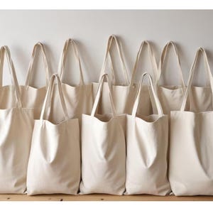 Cotton Plain Tote Bag Bulk Personalized Promotional Canvas Bag for Business, Events, Weddings