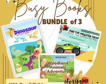 Busy Book Bundle - Dinosaur, Woodland, and Monster Truck