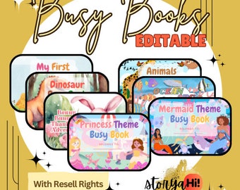 Editable Busy Book Bundle - For Girls