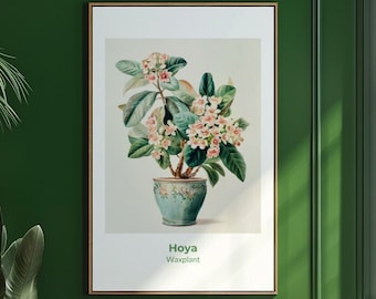 Hoya 18 Digital Art Print Aquarell Poster - Wand Kunst Poster, Sofort Download