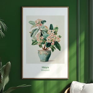 Hoya 18 Digital Art Print Aquarell Poster - Wand Kunst Poster, Sofort Download
