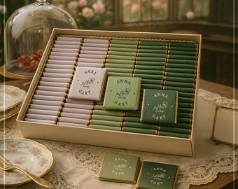 50 Pcs Luxury Wedding Chocolate, Customized Chocolate, Wedding Favors, Wedding Chocolate Favors, Gold Chocolate, Engagement Chocolate,