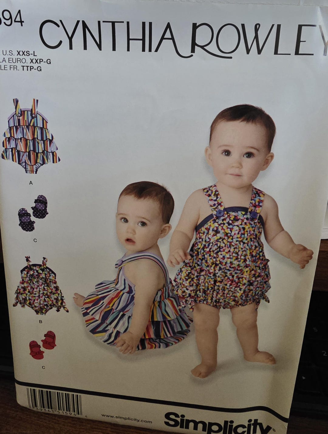 Simplicity 1594 Baby Romper Pattern - Etsy