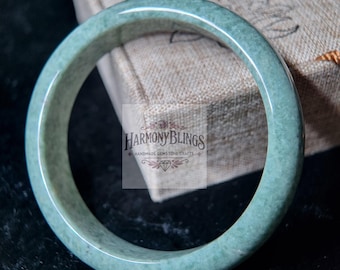 58mm Pastel Jade Bangle – Lucky Feng Shui Bracelet, Special Occasion Gift, New Year Gift