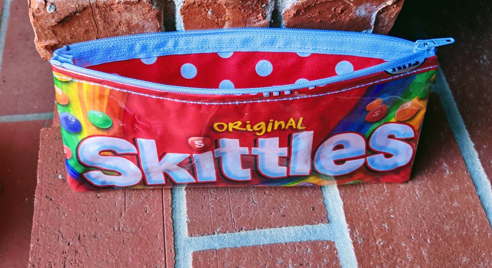 Repurposed Recycled Candy Bag zipper pouch for travel Etsy