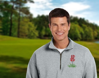 1/4 Zip Cadet Collar Sweatshirt Golfer Gepersonaliseerde Pullover Sweatshirt Opa Golf Kwart Zip Pullover Sweatshirt Golf Cadeau voor mannen