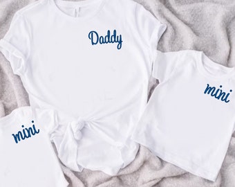 Dad & Mini Matching Embroidered Shirts Daddy and Me Shirts for dad Matching dad and daughter Matching dad and son Fathers Day New Dad Shirt