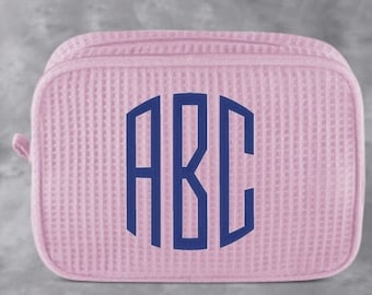 Personalized Makeup Bag Monogrammed Cosmetic Bag Bridesmaid Gift Bridal Party Gift Large Cosmetic Bag Monogram Travel Bag with Name