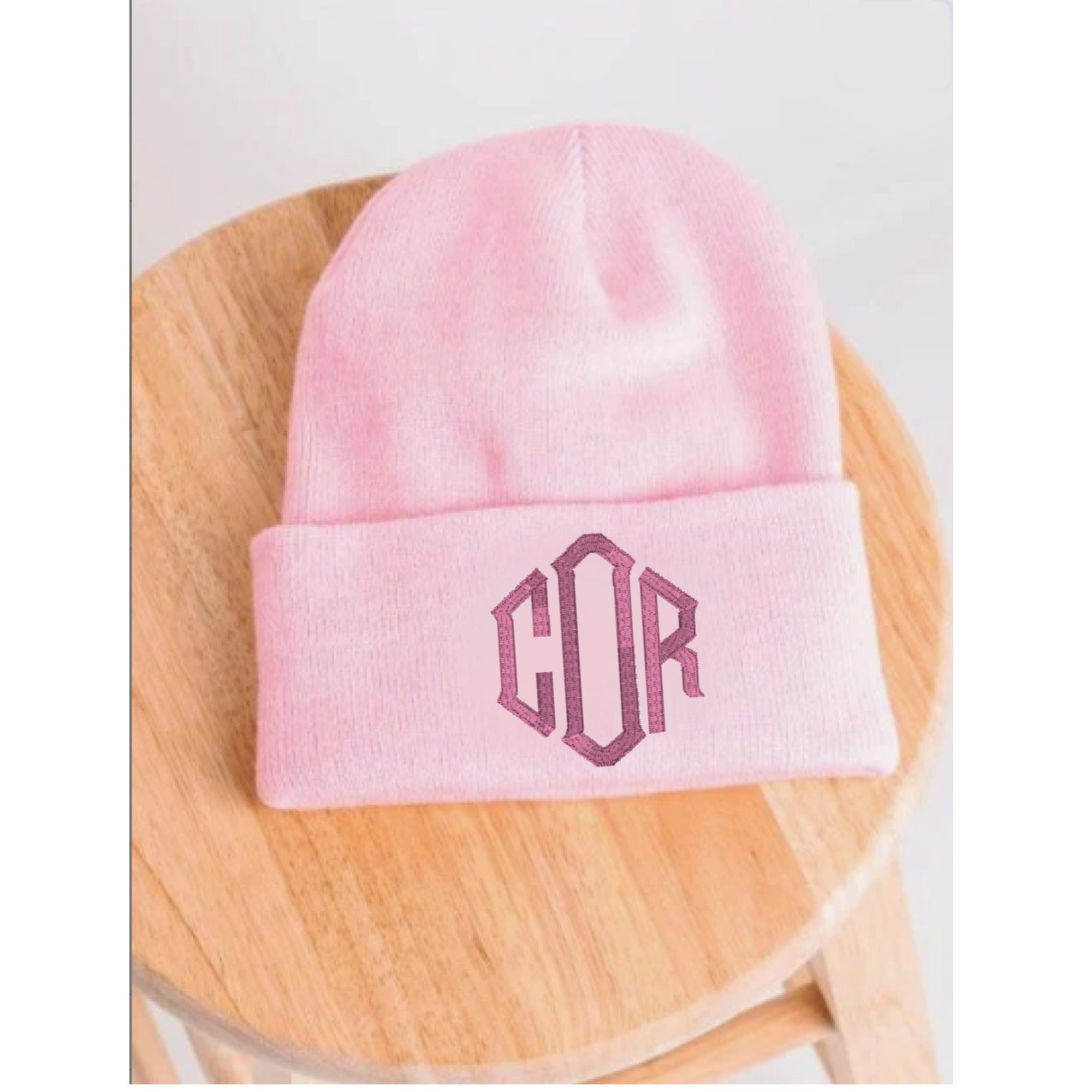 Monogrammed Knit Beanie: Personalized Embroidered Winter Hat - Etsy