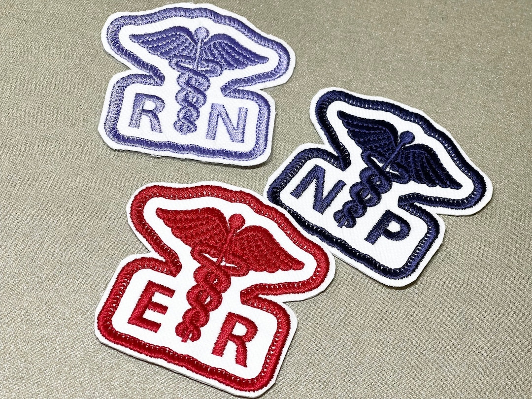 Gift for Nurse Graduate Custom Medical Caduceus Embroidered Patch