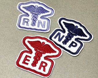 Nurse Graduate Gift Iron-On Embroidered Medical Caduceus Patch for Emergency Room & NP Nurses Tote Bag Patch for RN